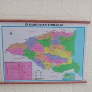 Small Sidoarjo Regency Frame Map Photo Frame