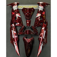 COVERSET MOTOR HONDA W100 R AIRBRUSH CANDY RED