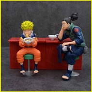 NARUTO Uzumaki Naruto Umino Iruka Ichiraku Ramen Scene Action Figure Anime Collections Ornament