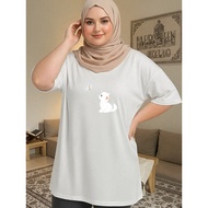 2Y899 [AIYOU] XL-5XL T shirt Women Plus Size Tshirt Woman Murah Casual Ladies Clothing Clothes Baju 