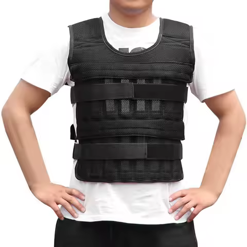 15KG 30KG Loading Weight Vest Adjustable Weights Jacket Breathable Shockproof with Multi Pockets For