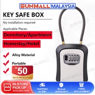 Key Box Locked Storage Key Box With Password Alloy Wall Mounted Portable Homestay Guest Peti Kunci A