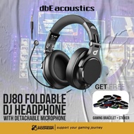 DbE DJ80 Foldable DJ Headphone with Detachable Microphone
