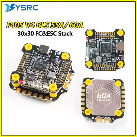 F405 V4 BLS 60A 30x30 FC&ESC Stack BLHELIS 60A 4in1 ESC F405 FC 3-6S LiPo AT7456E Chip for SpeedyBee