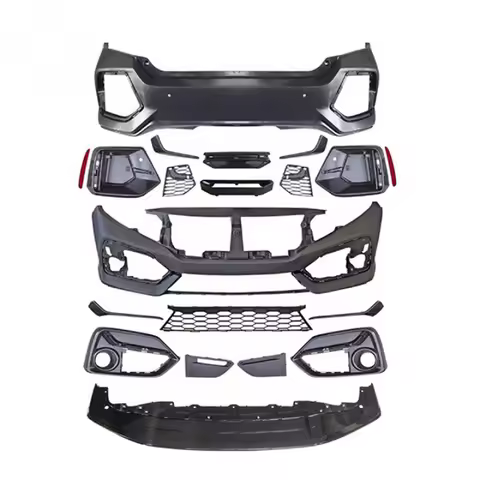 Suitable for Civic Modified SI Style 10th Gen Front Bumper Rear Bumper 2016 Civic Body Kit PP Materi