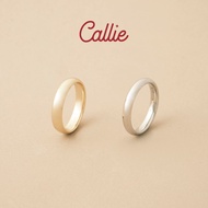 Callie 14k Gold Plated Audrey Plain Band Ring Cincin Lelaki Cincin Perempuan Cincin Couple Cincin Si