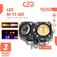 MERAH CED M-Y1-WZ/ Universal Pair of 40W Super Bright Laser LED Headlights for Cars, 4000LM, 12-24V,