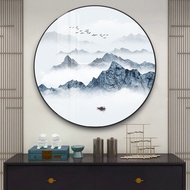 New Chinese Style Baifu Picture Round Decorative Painting Corridor Aisle Entrance Painting Living Ro