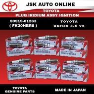 90919-01236-FK20HBR8 PLUG IRIDIUM ASSY IGNITION TOYOTA VELLFIRE ALPHARD GGH30 3.5 V6 100% ORIGINAL D