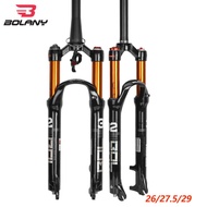 Bolany Air Suspension Fork MTB 26 27.5 29er Inch Alloy Bicycle Mountain Bike 32 Shoulder Lock Remote Control Manual