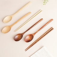 Wooden Spoon Chopsticks Cutlery Set Tableware Set Sudu Kayu Chopstick Kayu Sudu