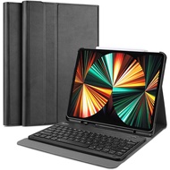 iPad Pro 12.9 2020 Keyboard Case with Pencil Holder, Slim Lightweight Smart Cover with Detachable Wireless Keyboard