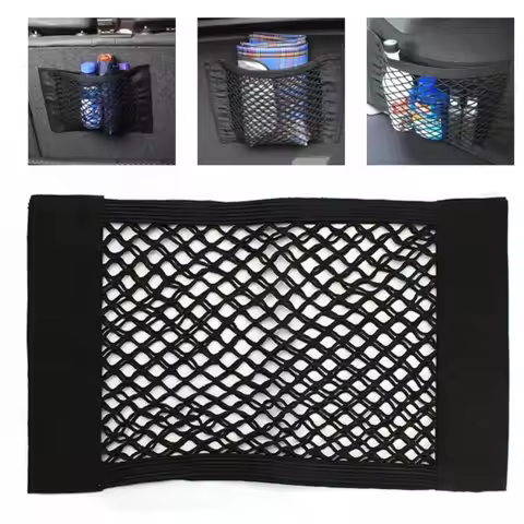 For Skoda Superb Octavia A5 A7 YETI Audi Q2 Q3 Q5 Car Boot Trunk Seat Back Elastic Storage Net Cargo