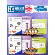 BIONIME RIGHTEST GS700 BLOOD GLUCOSE TEST STRIPS ( 2 X 25'S )  FREE LANCETS ( 2 X 25'S ) + ALCOHOL S