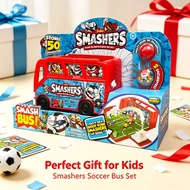 Zuru Smashers Football Bus Set With Transforming Field Storage For 50 Characters 2 Rare Figures And 