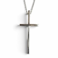 成色極佳★TIFFANY&Co. Tiffany 750 (WG) 十字架項鍊吊墜配件白K金重5.82克 女士