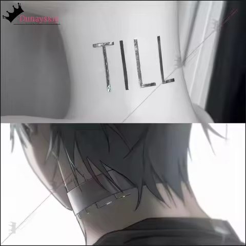 Alien Stage Till Cosplay Prop Metal Tattoo Decals1.5-2cm Wide Silver Chocker Earrings Mizi Sua Ivan 