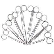 12.5cm/14cm/16cm/18cm Straight Curved Tip Head Stainless Steel Surgical Scissors Forceps Medical Too