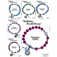 Birthstone Bracelet Rosary Saint Benidect January to December unisex