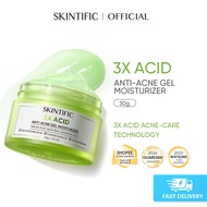 SKINTIFIC 3X Acid Anti-Acne GEL Moisturiser Cream 30g--Calms & Soothes Acne , Controls Excess Oil ,A