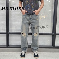 Pants​Jeans​Cylindrical Shape​Big Monkey​*Knee Break*