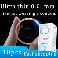 1box 10pcs 0.01mm super thin trust durex ultra thin condom for men sex contraceptive pills with ring