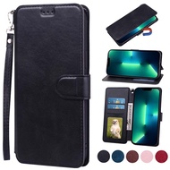 Casing For OPPO F5 F7 F9 F19 Pro+ F21 Pro F23 F25 Pro Card Holder Magnetic Wallet Flip Cover With Le