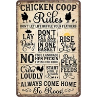 Funny Chicken House Wall Art Decor Inspirational Quotes Hen House Sign Farm House Decor Aluminum Pos