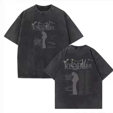 Keshi Requiem World Tour 2024 Shirts Harajuku Vintage O-Neck Short Sleeve Cotton Man Woman T-Shirts 