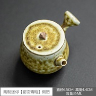 Ấm Trà Kungfu Tay Cầm Bên Ngón Tay Mini Gốm Sứ Gốm Sứ Đồ Trang Trí Bàn Trà Đồ Trang Trí Bàn Trà Trà