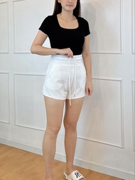 (JANUARY BRAND) SMLXL2XL Womens High Waist Short pants女装高腰短裤罗马弹力面料后腰伸缩裤头-JN5228