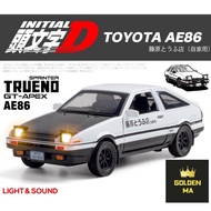 INITIAL D AE86 1:32 scale alloy DIECAST car model pull back car toys sound light collection [SOUND &