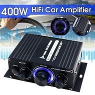 New 200W+200W 12V 2CH Car Audio Amplificador HIFI Audio Power Amplifier Digital Stereo Amplifiers FM Radio USB W Remote Control