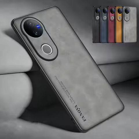 For Vivo V50 5G Skin Feel Shockproof Matte Leather Case Soft Back Cover Funda For Vivo V50 Protector