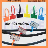 Dây rút nhựa vuông trắng 100c kích thước 20cmdây thít nhựa đánh dấulạt thít đánh dấu cáp mạngdây rút