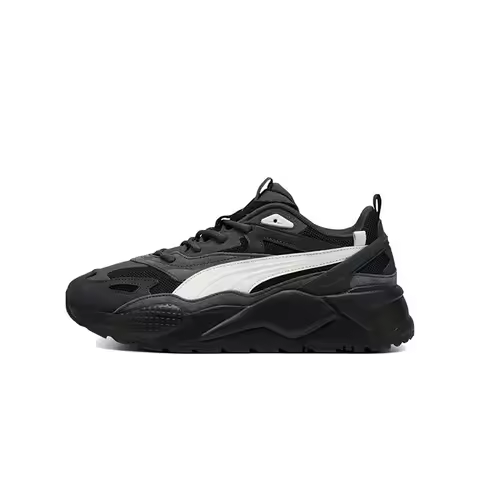 Puma RS-X Efekt Black Comfortable Versatile Round-Toe Durable Cushioned Low-Top Casual Unisex Sneake