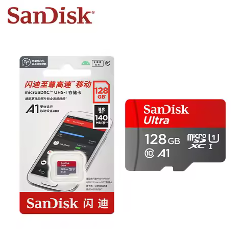 SanDisk Ultra MicroSD Memory Card A1 C10 MicroSDXC UHS-I Cards 64GB 128GB 256GB 512GB Flash TF Card 