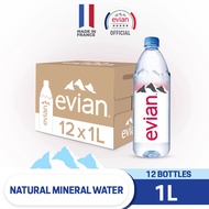 evian Natural Mineral Water (12 x 1L Case)
