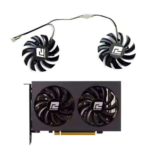 New 75MM 4PIN RX6500 XT GPU Fan for Powercolor Radeon RX 6500 XT 4GB Fighter Oc Grafische Kaart Verv