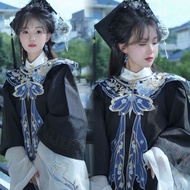 Graduation gown with cloud-shoulder collar, new Chinese-style cheongsam, horsehair skirt, Hanfu acce