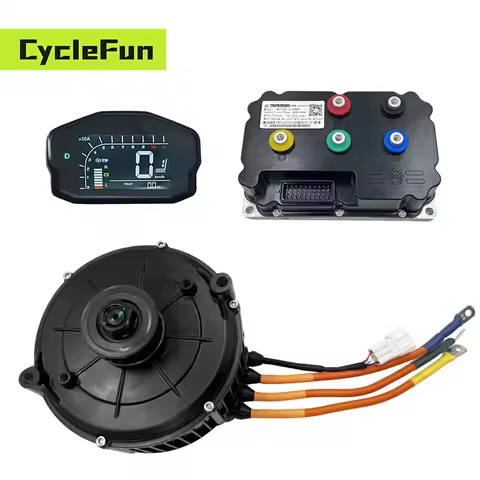 QS165 5000W Peak 10000W 6500RPM Volt 48V-96V QS Mid-Drive Motor with ND72530 Controller and DKD Disp