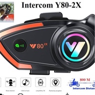 Intercom Y80 2X Bluetooth Radio Helmet Intercom 2 Rider Helmet - Y80-2X