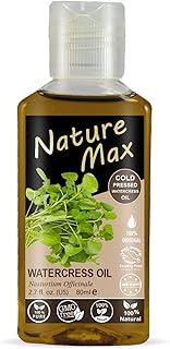 Nature Max ( 2.7 oz / 80 ml ) Watercress Seed Oil Nasturtium Officinale Roquette Rucola Arugula Rugu