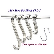 5 Cái Móc treo đồ hình chữ S chịu lực Chất liệu inox không gỉ Siêu cứng Chịu lực Chắc chắn Nhiều kíc