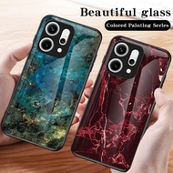Tempered Glass Back Case For OPPO Reno14 Pro 14 F Marble Phone Cover