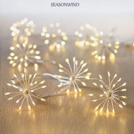 SEASONWIND LED Starburst Chain String Lights, Waterproof USB/Solar Fireworks String Light, Christmas