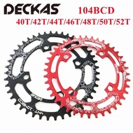 Mountain 104BCD Bicycle 40T/42T/44T/46T/48T/50T/52T Chainwheel MTB Bike Crankset Aluminum Narrow Wid