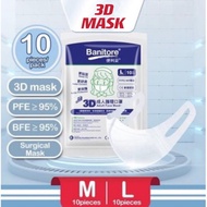 100% Original Banitore 3 LAYER 3D Surgical Mask 10PCS/PACK