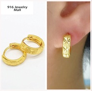 Anting Anting Perempuan Subang Emas Korea New Style Earing Set for Girls Gold 916 Original Malaysia 