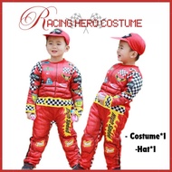 Kids McQueen Muscle Costume Authentic Racing Hero Suit Anime/Movie Character Outfit for Boys 3-8yrs